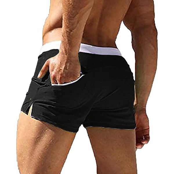 Herre Badebukser Hurtigtørrende Badebukser Badetøj Boardshorts Justerbar Snøre Badebukser Strandshorts Boxer med Lynlåslomme