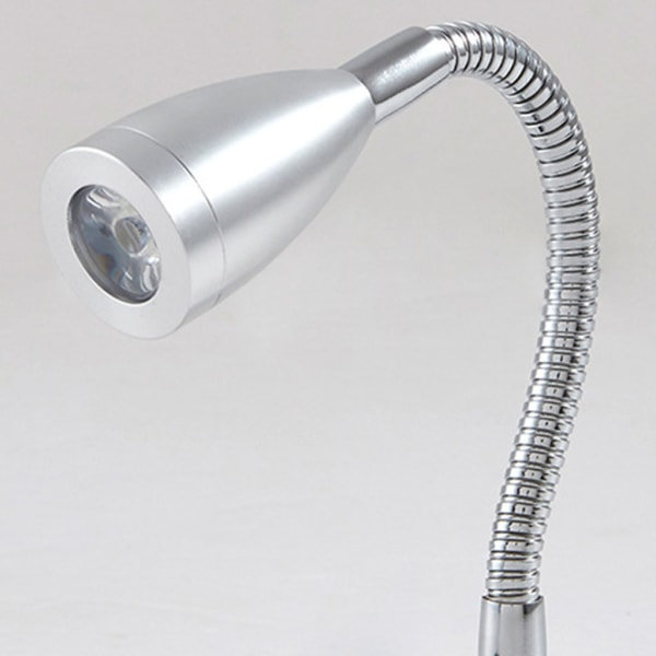 Gooseneck RV Leselampe 12v 3w Nachttischlampe mit Schalter für Lesen Boot Yacht Wohnwagen Wohnmobil Weiß White 6000K