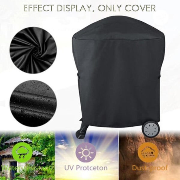 Waterproof Bbq Rolling Cart Grill Cover For Weber Q1000 Q2000 Series (hs