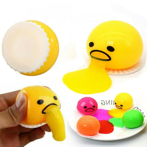 Presset Puking Æg Gul Squeeze Bold orange