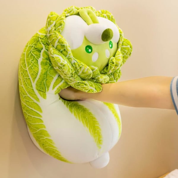 Veggie Dog Plyschleksak, 40 cm Fylld Djur Shiba Inu Plyschdocka, Mjuk fluffig Vän Kramande Kudde - Present för Alla Åldrar & Tillfällen