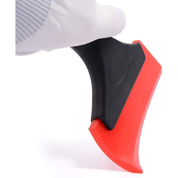 Squeegee 5 tum Gummiskrapa för Bil, Glas, Spegel, Dusch (A-5-F6) red