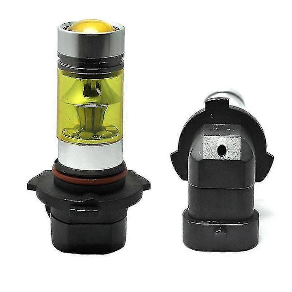 Nye 2x 9005 H10 9145 3000k Gule 100w LED Hovedlys Pærer Sett Tåkelys