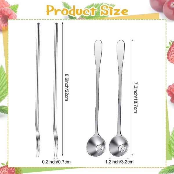 4 st Pickle Fork Olive Spoon SKED SKED