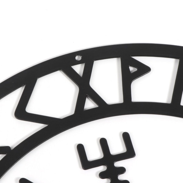 Metal Viking vægklistermærke nordisk vægkunst hul sort Odin symbol kunstværk