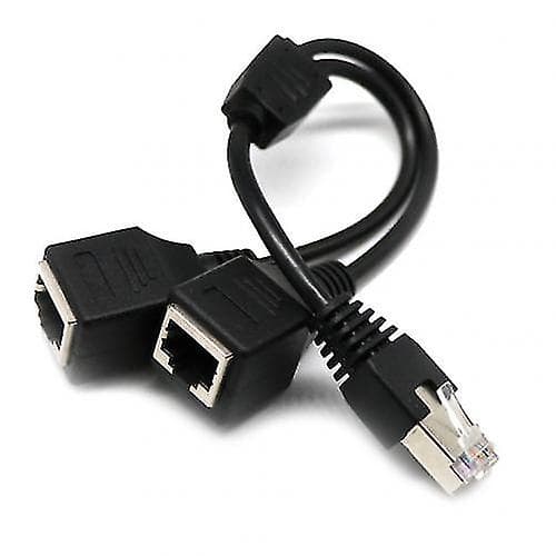 RJ45 Ethernet Splitter Adapter 1 Han til 2 Hun Lan Netværk Splitter Support Cat7 Cat6 Internet Netværk Forlængerledning