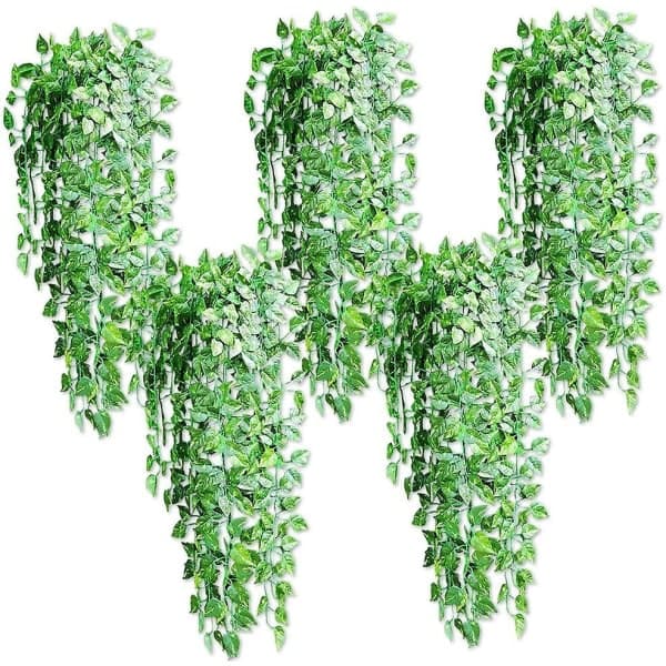 5-pak hængende falsk bladkrans Chlorella-vin
