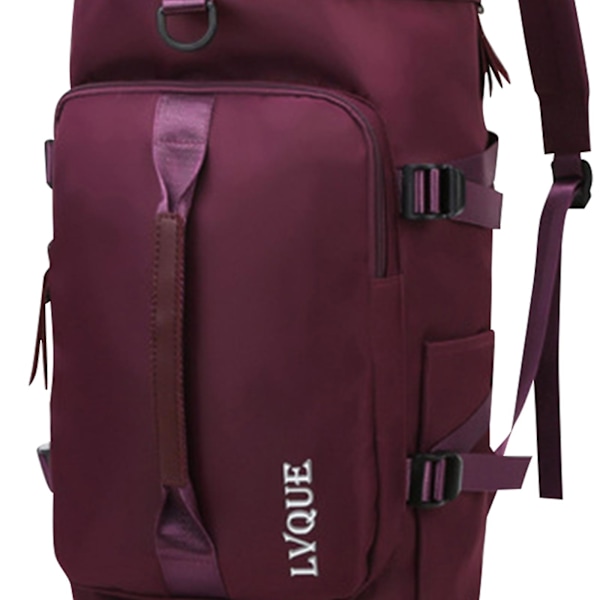 Gymtaske til Kvinder Sportstaske Rejsetaske Weekender Overnight Taske med Skoafdeling purplish red