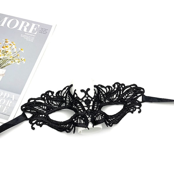 Maskeradeblondermaske, uferdig øyemasketilbehør, jul, H