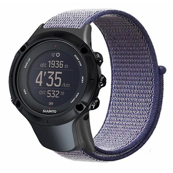 Nylonarmbånd til Sunnto Ambit3/Ambit3 Peak - Skjellhvit Blå Suunto Ambit 3 Blue