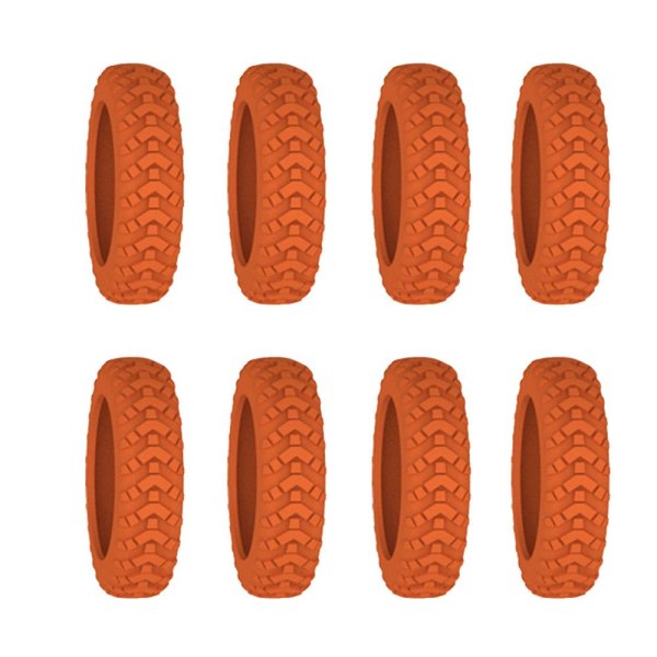 8PCS/ Set Resväska Caster Skor Resväska Hjulskydd orange
