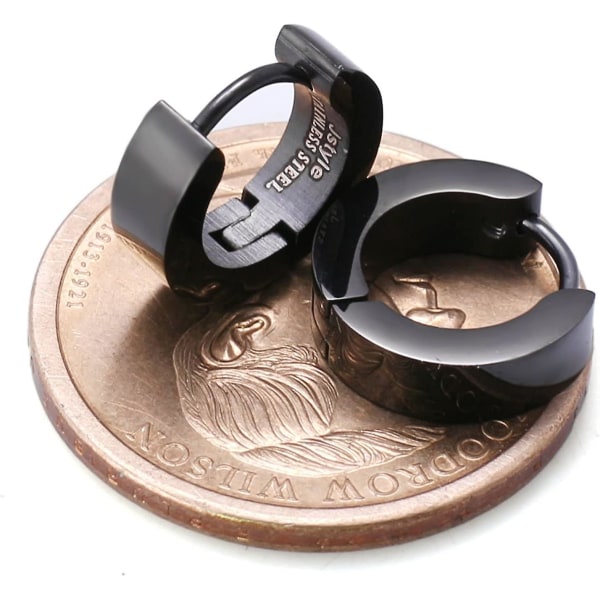 Katea Stainless Steel Unika Small Hoop Örhängen för män Huggie örhängen