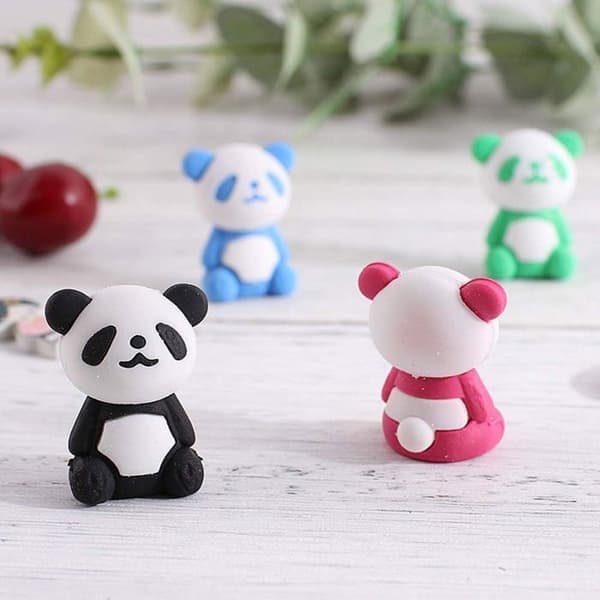 Sæt med 36 panda blyantviskelædere til børn - Julegave, børnefestgave