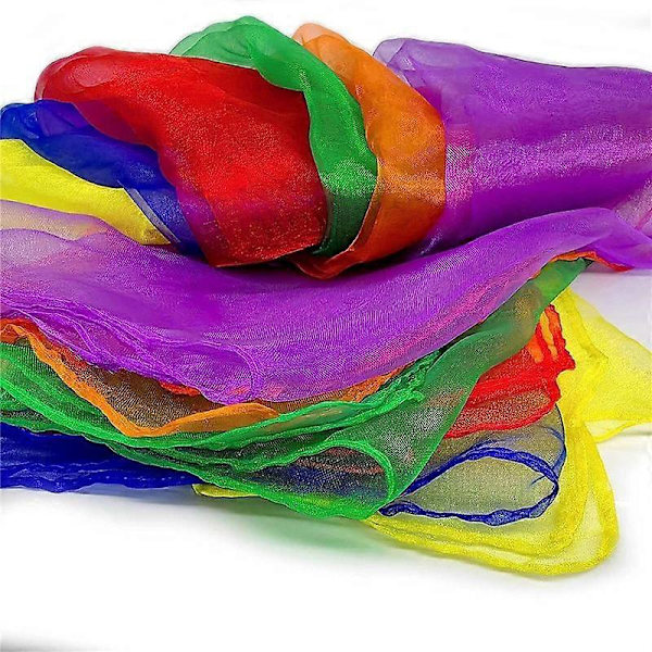 24 st Juggling Sjal för Barn Dansmusik Sjal Färgglada Sjal Rörelse Sjal Rytm Sjal fo
