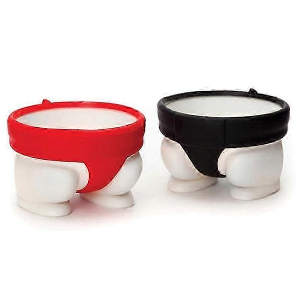 2-delat Äggkopp Silikagel Äggkopp Sumo Äggkopp Set Barn Äggkopp, 6 * 5,5 * 4cm