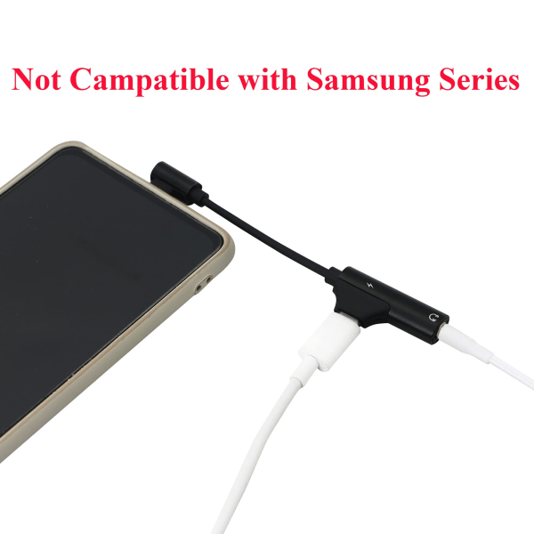 2 kpl kuulokeadapteria 2-in-1 USB C - 3,5 mm, Type C - AUX-ääni