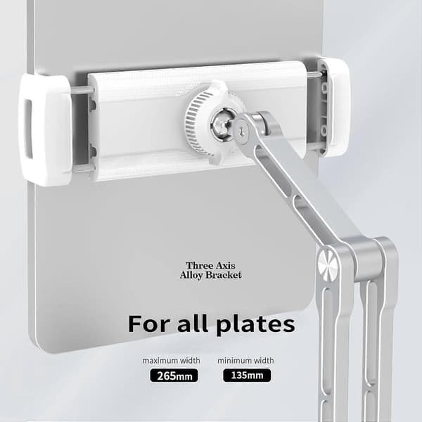 Justerbart Tablet Pad Stativ 360° Vridbart Fäste Lång Arm Vikbart Tabletthållare Klämma Skrivbordsdisplay Rack Tablet Support Stativ Fäste För Knä För Säng