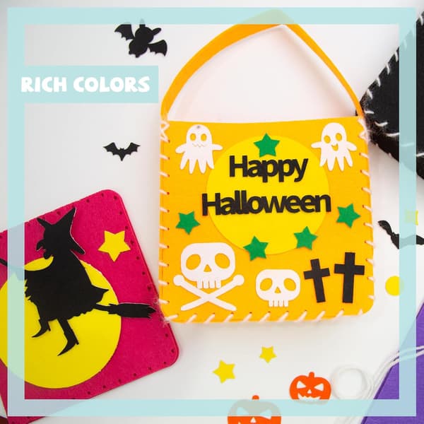 Lasten askartelusetti ompelu 6 huopamakeispussia Halloween