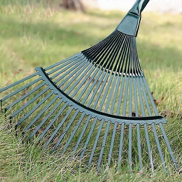 42cm Stål Vifte Rive Hode Erstatning Tung Rive Hode For Hage Gress Terrasse Blader Løv Plen 22 Tenner