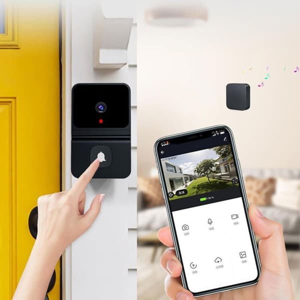 Trådløs videodørklokke, smart videointercom, HD nattsyn, Wi-Fi-lading, smart dørklokke, 2,4 GHz Wi-Fi