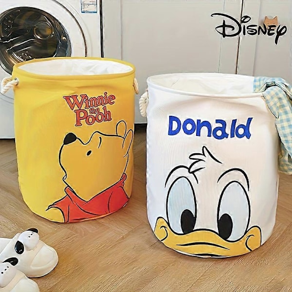 Disney Stitch & Winnie The Pooh Vikbar Tvätthållare - Söt Cartoon Smutskläder Förvaringkorg För Hemmet Orange Smiling Tigger