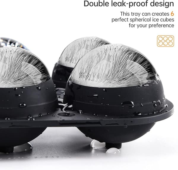 Isform, stor rund isbricka på 6,5 cm, dubbel läckagesäker design, med tryckring