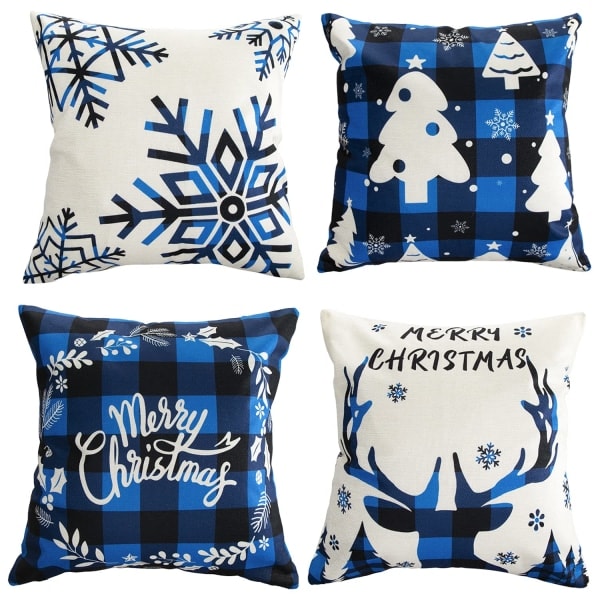 Juleputetrekk 18x18\\\" 4 stk Buffalo Plaid Dekorativ