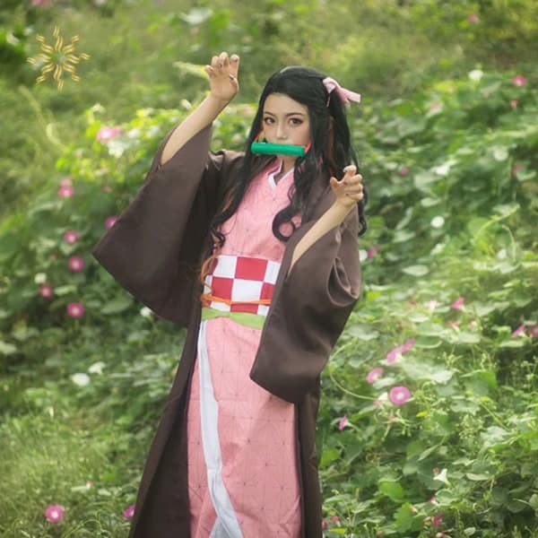 Anime Demon Slayer Cosplay Halloween Bambu Suukappaleet