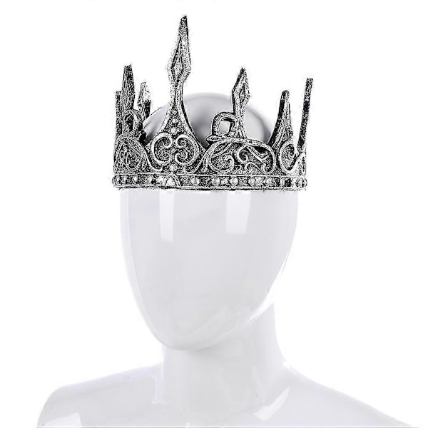 Plastik Tiara Krone Mænd Kongekrone Voksen Halloween Krone Blødt Hårbøjle Kostume Hovedbeklædning