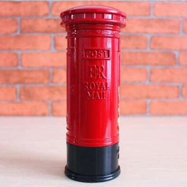 Metall Storbritannia London Gate Rød Postkasse Sparegris Postboks Pengeboks
