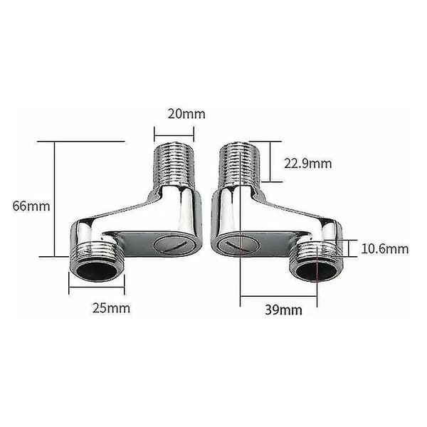 2-pakks Badekar-Blanderadapter, Justerbar Svingarm, 25 mm, 20 mm, Dusj Blander, Bad Blander, Solid Messing Blanderkran, starlight-C11