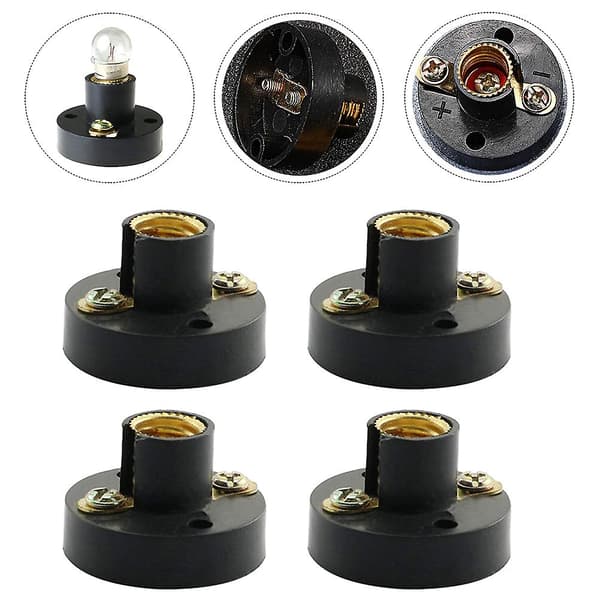 5 stk Spiral Lyspærer Mini Pæreholder E10 Plast Lampeholder E10 Mini Pæreholder