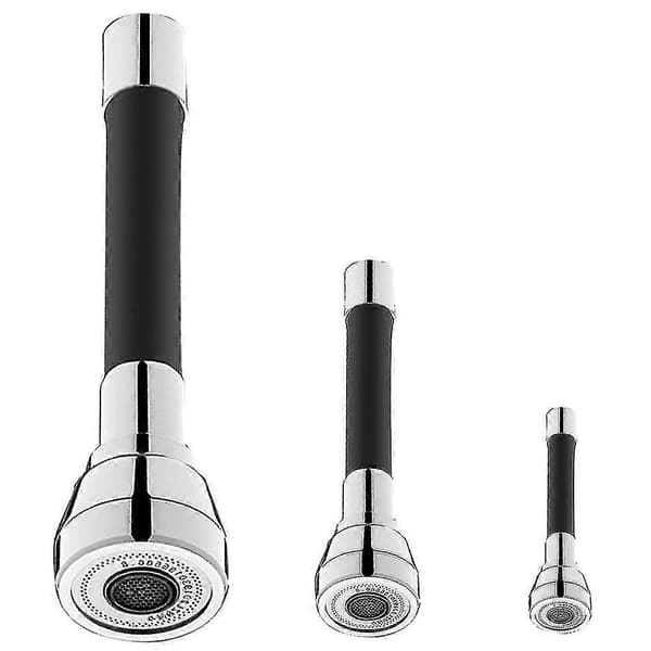 Kranforlenger Universal 360° roterbar skumforlengerrør Flyttbart kjøkkenkran sprøytehode 20cm Black