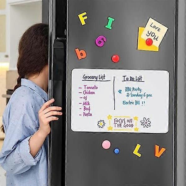Magnetisk whiteboard för kylskåp Vit A3 Vit A3