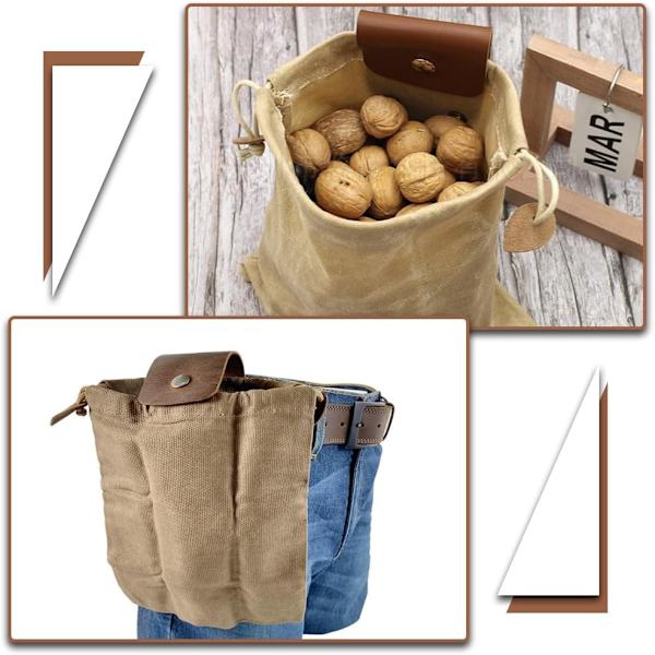Vattentät Dump Pouch, Läderbältesväska, Gadget Midjeväska för Utomhuscamping Bergsklättring Fiske