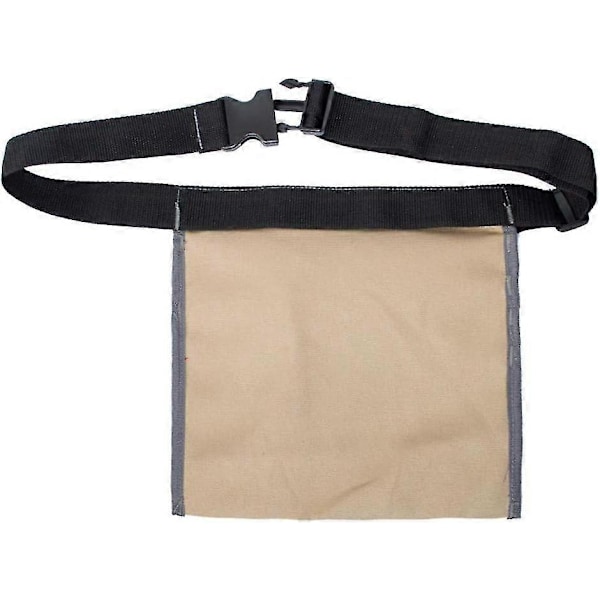 Verktygsbältespåse, 12OZ Multifunktionell Canvas Midje Förkläde Verktygsfickor med Justerbar Bältesklämma Khaki