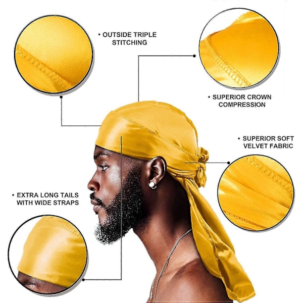 8-pack Silky Durags, Silk Durag