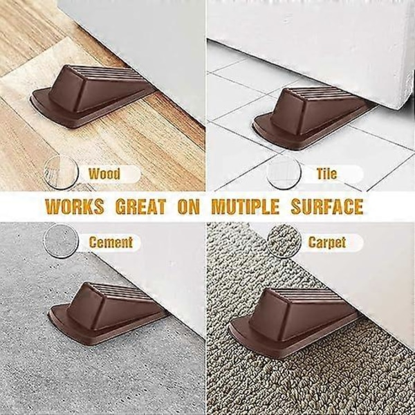 Dörrkil Gummi Dörrkil, Dörrstopp för Flera Golv, 2-pack