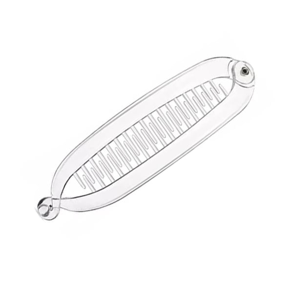 Banan hårklipp Korn Twist Kam Klemme Grip Slide Fisk B svart One-size