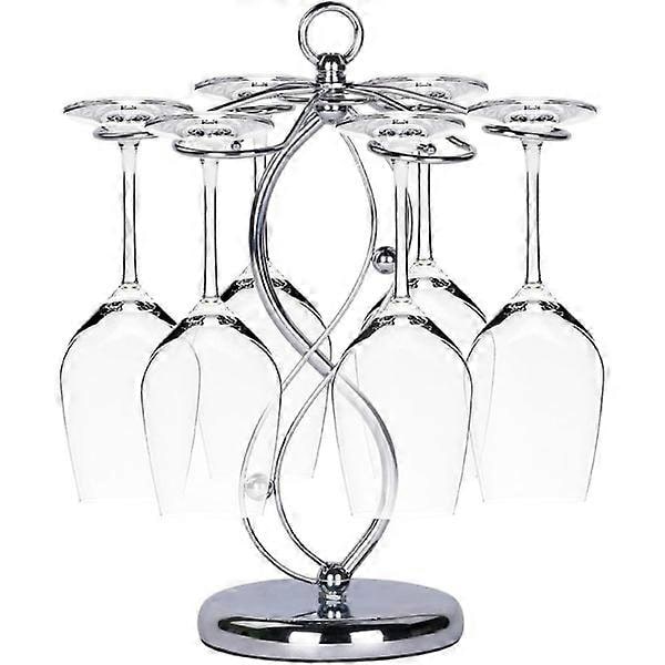 Vinglasholder i rustfrit stål, elegant glas tørrestativ / vinglasstativ / hæfteholder