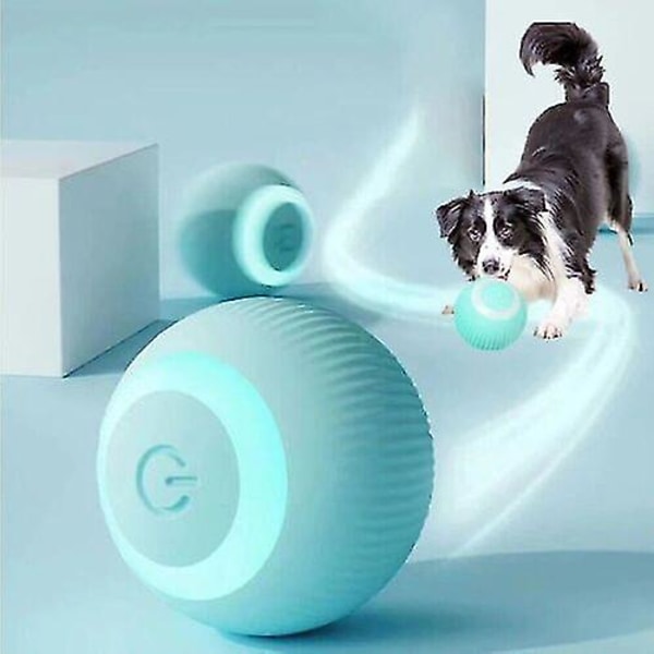 Elektriska hundbollleksaker Autorullande Smarta husdjursleksaker för hundar som tränar Självrörande Pink