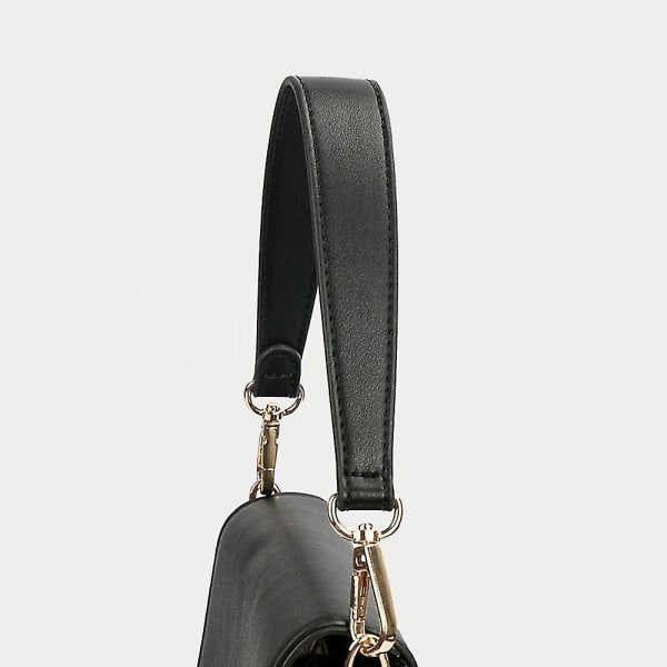 Väskarem i äkta läder Handväskor Handtag för handväska Kort väskrem, handrem i äkta läder, nötskinnsarmhåla handbärande kort stil-svart
