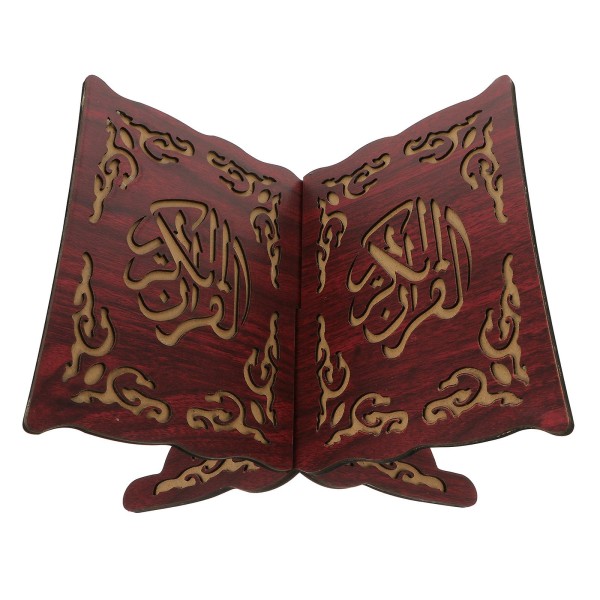 Puinen muslimikirjatelineen teline kirjahyllyn rukouskirjatelineen muslimikoriste