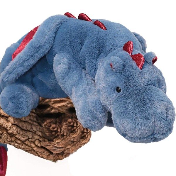 Blå, 70 cm, gosedjur Söta plyschdrakar, viktade dinos