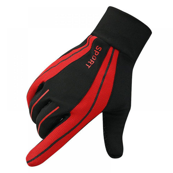 Frisbee Gloves - Ultimate Frisbee Gloves - Rubberized palms and fingers for great grip in all conditions - Best in all weathers (Red)