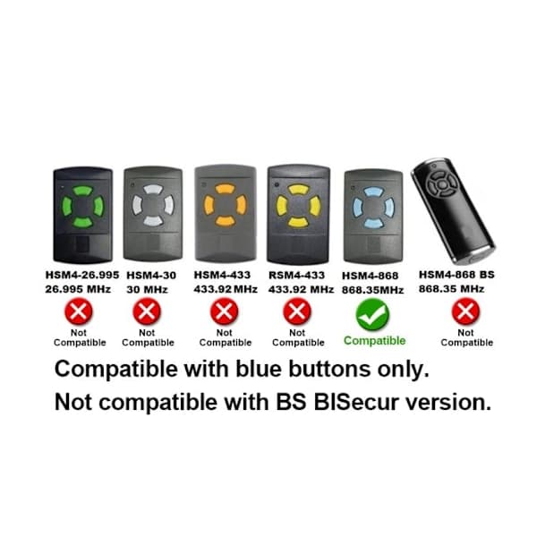 Til 868 Garage Gate Remote Duplicator Hsm2 Hsm4 868 Remote Garage Gate Control