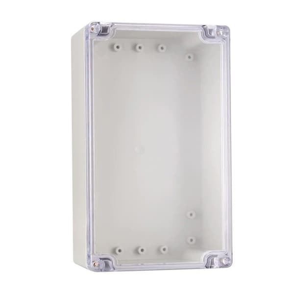 Vattentät kopplingsdosa IP65/IP67 ABS 200×120×75 mm - Transparent lock, för utomhusbruk