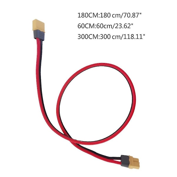 Xt60-urosliitin naaras - Xt60-urosliitin uros 12 AWG silikonijohdolla jatkokaapeli 60cm