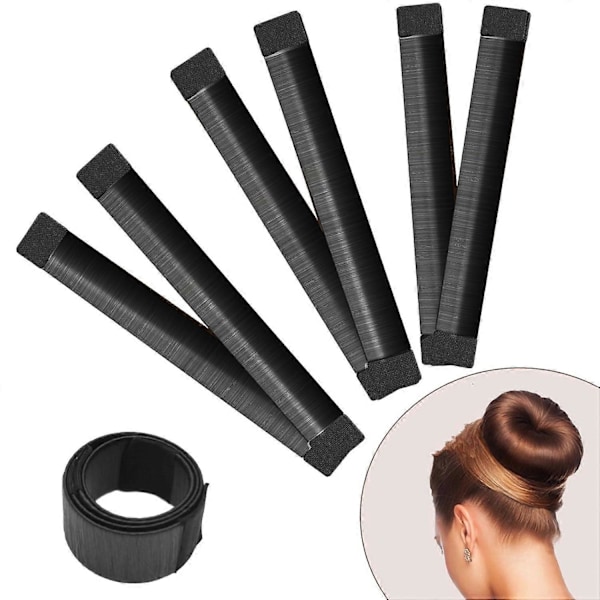 4 stk. Hårknuteformer for kvinner DIY Jenter Fransk Hårknute Snap Roll Knuteverktøy Twist Donut Knutefrisyre Hårknuteformer for Langt Hår