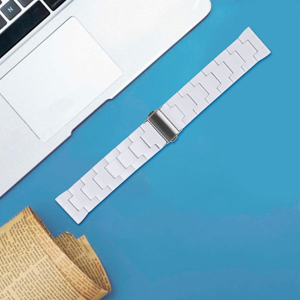 Udskiftningsrem til Garmin Vivoactive 4 - 22mm Vandtæt Resin Urrem White Style A Garmin Vivoactive 4